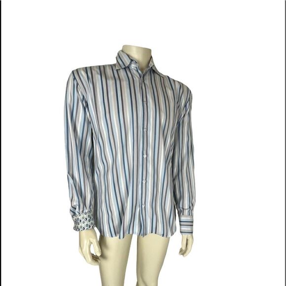 Ted Baker L/S Striped Casual Dress Shirt, Like New Condition, Size 5 - Picture 3 of 8